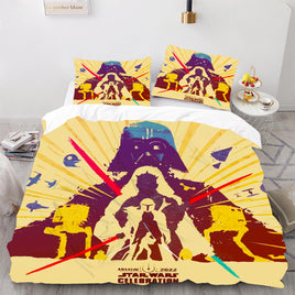 Star Wars Celebration 2022 Star Wars Bedding Colorful Duvet Covers Comforter Set Quilted Blanket Bedlinen LS22773 - Lusy Store