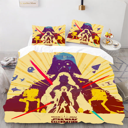 Star Wars Celebration 2022 Star Wars Bedding Colorful Duvet Covers Comforter Set Quilted Blanket Bedlinen LS22773 - Lusy Store