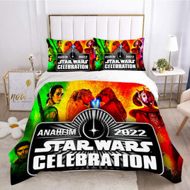 Star Wars Celebration 2022 Star Wars Bedding Colorful Duvet Covers Comforter Set Quilted Blanket Bedlinen LS22776 - Lusy Store