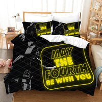 Star Wars Day Bedding Black Duvet Covers Comforter Set Quilted Blanket Bedlinen LS22746 - Lusy Store