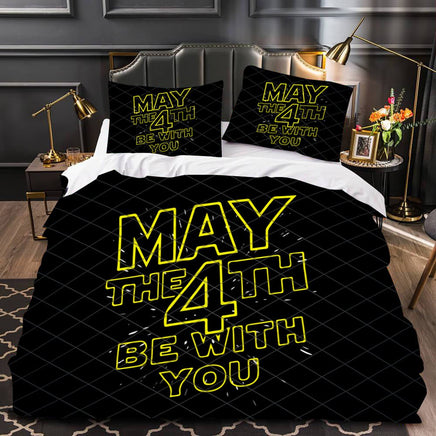 Star Wars Day Bedding Black Duvet Covers Comforter Set Quilted Blanket Bedlinen LS22747 - Lusy Store