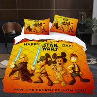 Star Wars Day Bedding Orange Duvet Covers Comforter Set Quilted Blanket Bedlinen LS22750 - Lusy Store
