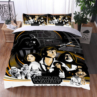 Star Wars New Hope Bedding Black Duvet Covers Comforter Set Quilted Blanket Bedlinen LS22733 - Lusy Store