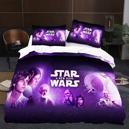 Star Wars New Hope Bedding Purple Duvet Covers Comforter Set Quilted Blanket Bedlinen LS22735 - Lusy Store
