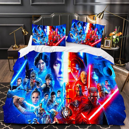 Star Wars The Skywalker Saga Star Wars Bedding Colorful Duvet Covers Comforter Set Quilted Blanket Bedlinen LS22770 - Lusy Store