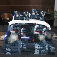 Star Wars The Skywalker Saga Star Wars Bedding Grey Duvet Covers Comforter Set Quilted Blanket Bedlinen LS22767 - Lusy Store