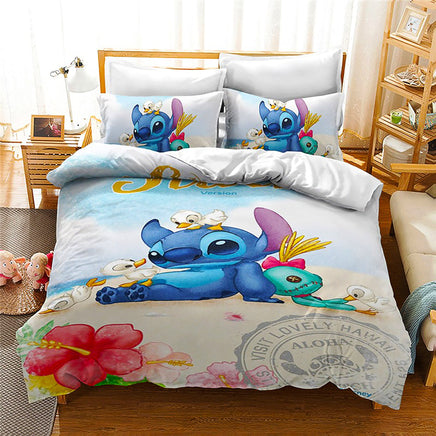 Stitch Bedding Sets 3D Quilt Cover Bedroom Decor for Kids Boy Girl D566 - Lusy Store