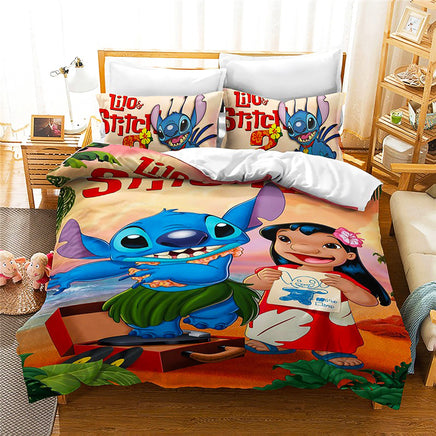 Stitch Bedding Sets 3D Quilt Cover Bedroom Decor for Kids Boy Girl D566 - Lusy Store