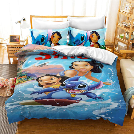 Stitch Bedding Sets 3D Quilt Cover Bedroom Decor for Kids Boy Girl D566 - Lusy Store