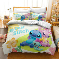 Stitch Bedding Sets 3D Quilt Cover Bedroom Decor for Kids Boy Girl D566 - Lusy Store