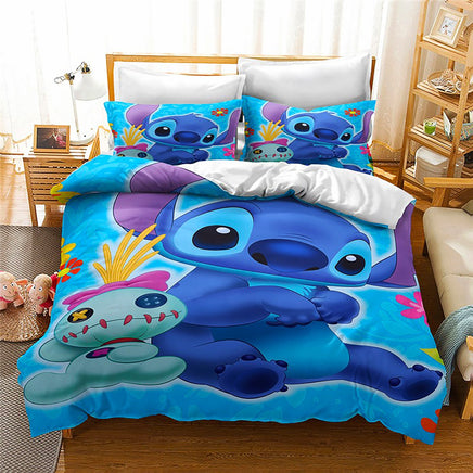 Stitch Bedding Sets 3D Quilt Cover Bedroom Decor for Kids Boy Girl D566 - Lusy Store