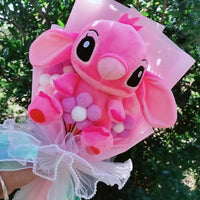 Stitch Bouquet Anime Lilo and Stitch Stuffed Plush Doll Toy Animals - Lusy Store LLC