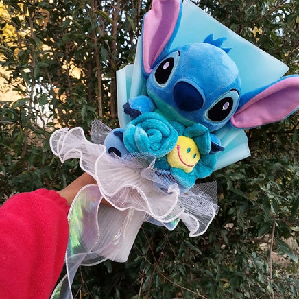 Stitch Bouquet Anime Lilo and Stitch Stuffed Plush Doll Toy Animals - Lusy Store LLC