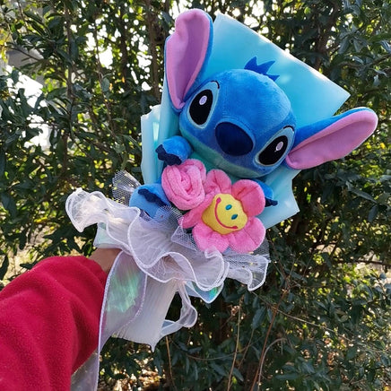 Stitch Bouquet Anime Lilo and Stitch Stuffed Plush Doll Toy Animals - Lusy Store LLC