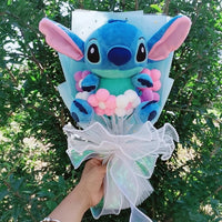 Stitch Bouquet Anime Lilo and Stitch Stuffed Plush Doll Toy Animals - Lusy Store LLC