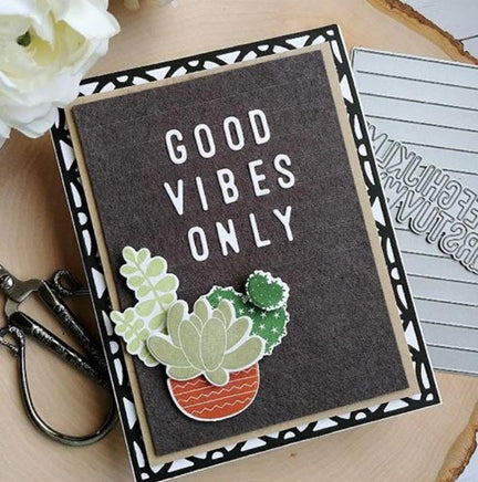 Stripe Background Metal Cutting Dies Letter ABC Dies Crafts - Lusy Store