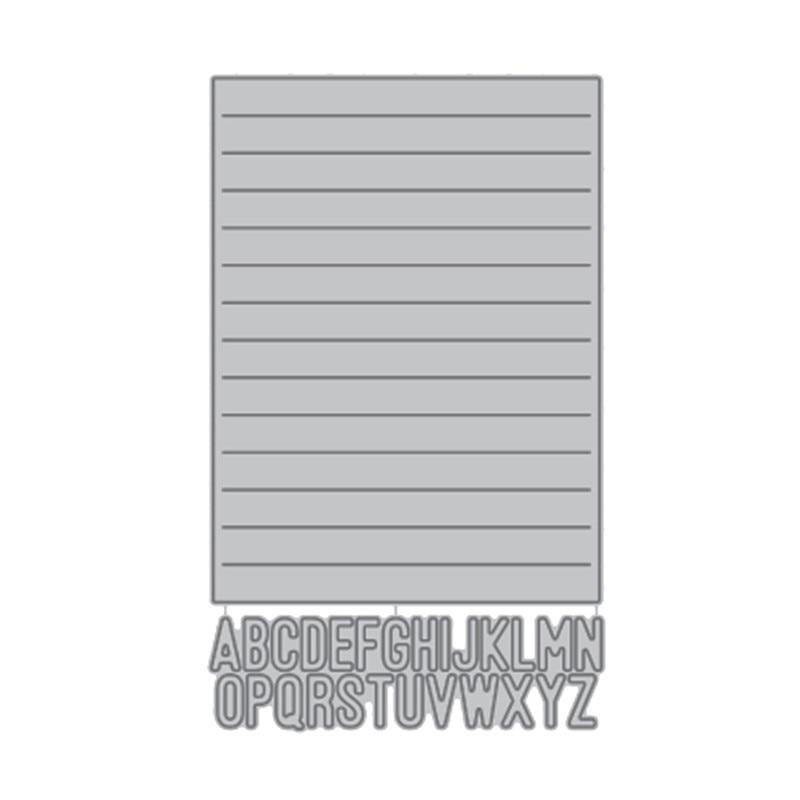 Stripe Background Metal Cutting Dies Letter ABC Dies Crafts - Lusy Store