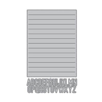 Stripe Background Metal Cutting Dies Letter ABC Dies Crafts - Lusy Store