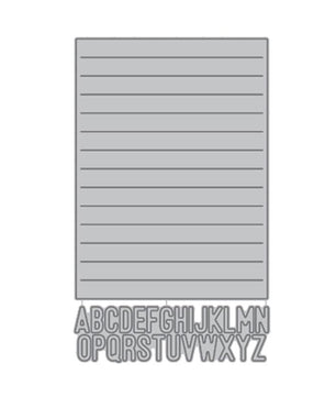 Stripe Background Metal Cutting Dies Letter ABC Dies Crafts - Lusy Store