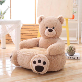 Stuffed Animal Chair Lovely Teddy Bear Panda Unicorn Duck Sofa Chair Plush Toys Cushion Brown bear 50*50*45cm (19.7x19.7x17.7 inch)