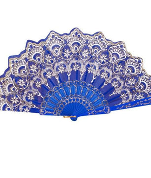 Style Dance Wedding Party Lace Silk Folding Hand Held Flower Fan - Lusy Store