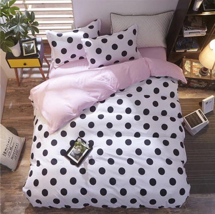 Summer Bedding Sets Geometric Flat Sheet Duvet Cover Kids Bedding Sets Twin/Full/Queen/King/Supper King Size White