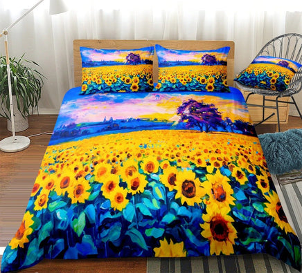 Sunflower Bedding 3D Printing Homesky Home Textiles Queen King Size Cool Room - Lusy Store