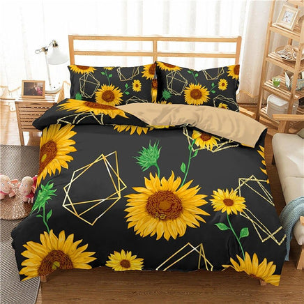 Sunflower Bedding 3D Printing Quilt Cover Home Textiles - Lusy Store