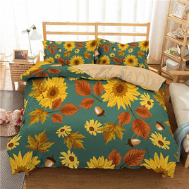 Sunflower Bedding 3D Printing Quilt Cover Home Textiles - Lusy Store