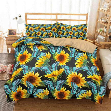 Sunflower Bedding 3D Printing Quilt Cover Home Textiles - Lusy Store