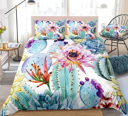 Sunflower Bedding Cactus Bedding Set 3D Printing Home Textiles Colorful Teen Bed Room - Lusy Store
