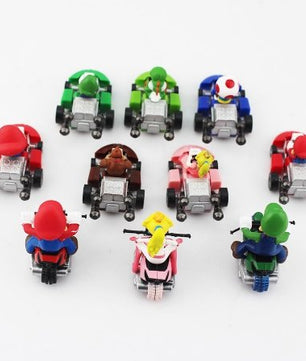 Super Mario Bros Kart Pull Back Cars Mini 10pcs - Lusy Store