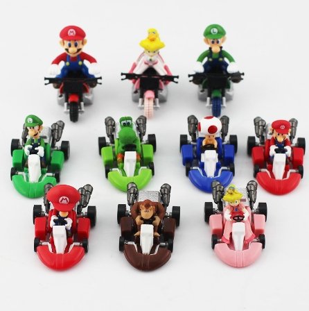 Super Mario Bros Kart Pull Back Cars Mini 10pcs - Lusy Store