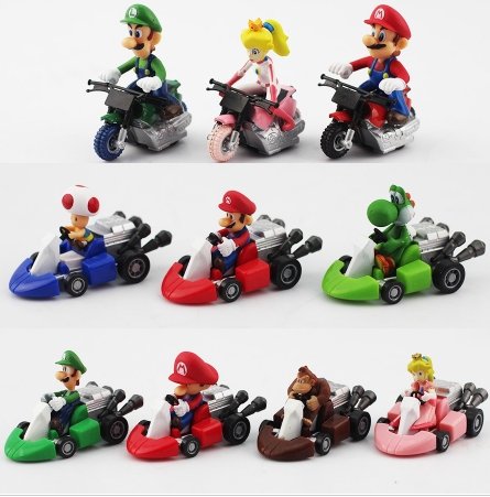 Super Mario Bros Kart Pull Back Cars Mini 10pcs - Lusy Store