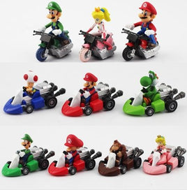 Super Mario Bros Kart Pull Back Cars Mini 10pcs - Lusy Store