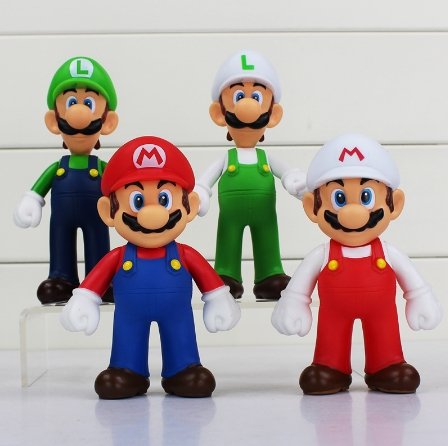 Super Mario Bros Luigi Mario Action Figure PVC Toy Doll 13cm - Lusy Store
