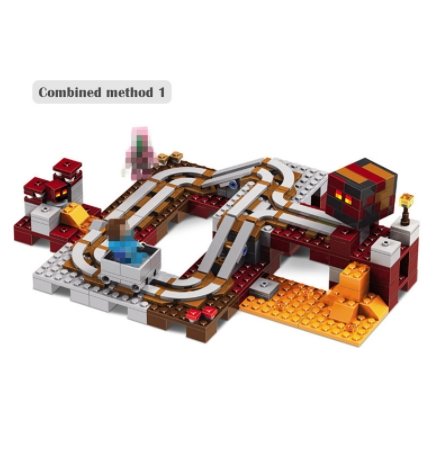 Technic Compatible Lego Minecraft The Nether Railway Building Blocks My World Educational Toys - Lusy Store