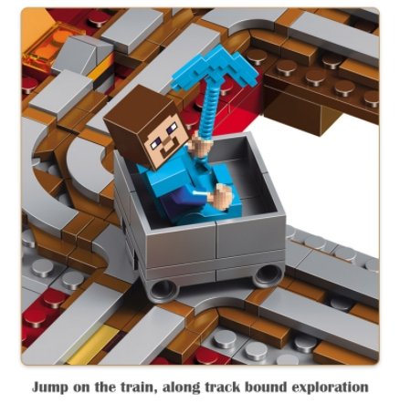 Technic Compatible Lego Minecraft The Nether Railway Building Blocks My World Educational Toys - Lusy Store
