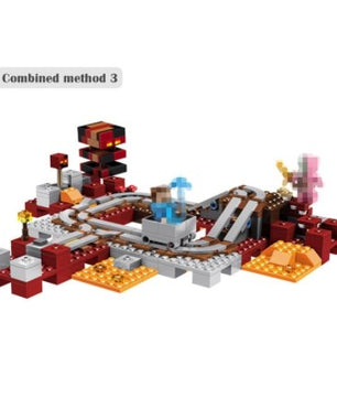 Technic Compatible Lego Minecraft The Nether Railway Building Blocks My World Educational Toys - Lusy Store