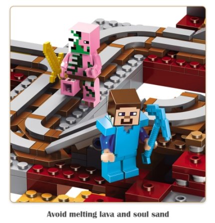Technic Compatible Lego Minecraft The Nether Railway Building Blocks My World Educational Toys - Lusy Store
