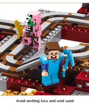 Technic Compatible Lego Minecraft The Nether Railway Building Blocks My World Educational Toys - Lusy Store