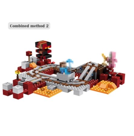 Technic Compatible Lego Minecraft The Nether Railway Building Blocks My World Educational Toys - Lusy Store