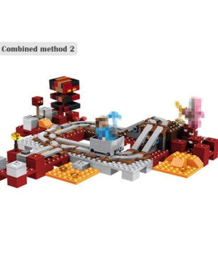 Technic Compatible Lego Minecraft The Nether Railway Building Blocks My World Educational Toys - Lusy Store