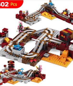 Technic Compatible Lego Minecraft The Nether Railway Building Blocks My World Educational Toys - Lusy Store