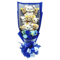 Teddy Bear Bouquet Flower Graduation Birthday Valentines Day Gift - Lusy Store LLC