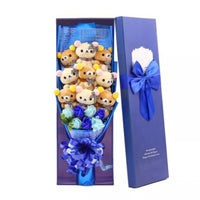 Teddy Bear Bouquet Flower Graduation Birthday Valentines Day Gift - Lusy Store LLC