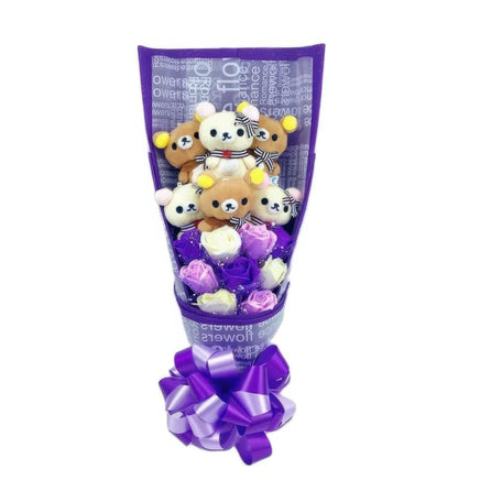 Teddy Bear Bouquet Flower Graduation Birthday Valentines Day Gift - Lusy Store LLC