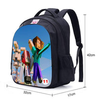 Teenager MineCraft Cartoon Backpack Boy Cartoon School Bags Mochila Sac A Dos - Lusy Store