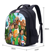 Teenager MineCraft Cartoon Backpack Boy Cartoon School Bags Mochila Sac A Dos - Lusy Store