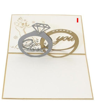 Thank You Cards Postcard with Envelopes 3D pop up Paper Laser Cut Birthday greeting card Valentines Day gift - Lusy Store